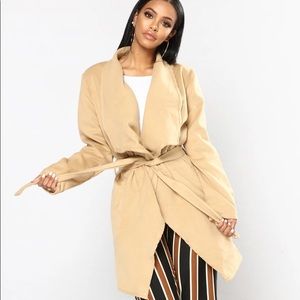 Fashion Nova Manhattan Coat - Camel